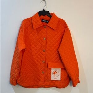 Nocturne Women's Orange Quilted Jacket